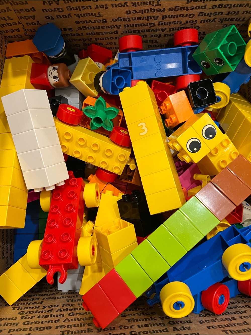 Lego Duplo Building Blocks 100 pieces - various shapes, sizes, colors, animals